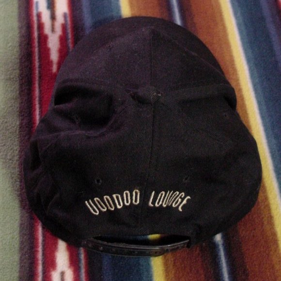 Vtg Black Cotton Rolling Stones Voodoo Lounge Hat One Size Fit main image 8